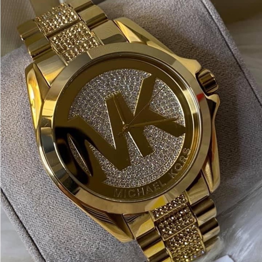 MK6487 - Michael Kors Women’s Bradshaw Gold-Tone Watch - Picture 5 of 13